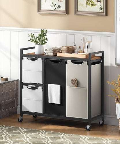 HOOBRO Laundry Sorter with 4 Section, 39 Gal. Laundry Hamper with Wheels - Image 7