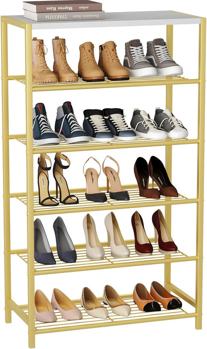 HOMEFORT Shoe Rack 6-Tier, Shoe Storage Shelf, Industrial Shoe Tower, Narrow by HOMEFORT