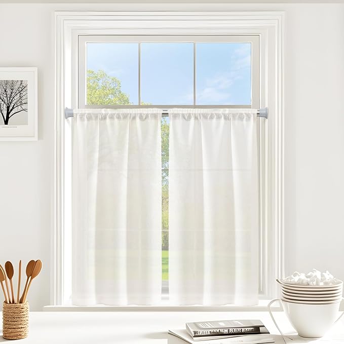 Spring Tension Curtain Rod 18-36 inch, Adjustable Expandable Tension Curtain - Image 8