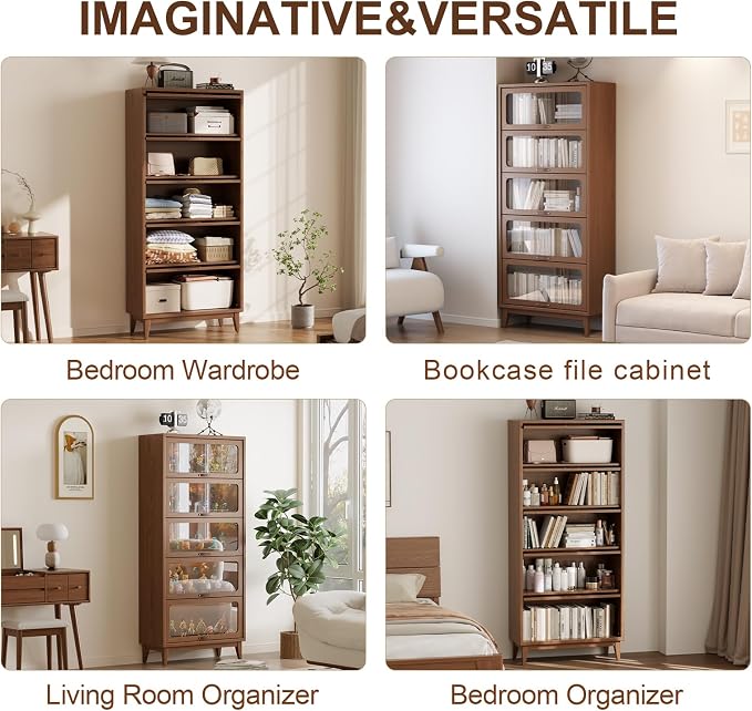 Solid Wood bookcase 5 Tier - Image 3