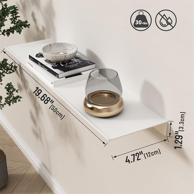Danpoo 20 inch Long White Floating Shelf - Image 3