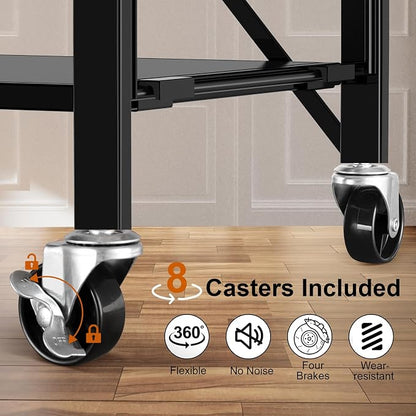 5 Tier Foldable Storage Shelves, Expandable Folding Shelving Units - Image 7