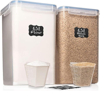 WHITE FEATHER SUPPLIES 2 PC Large Food Storage Containers by WhiteFeather