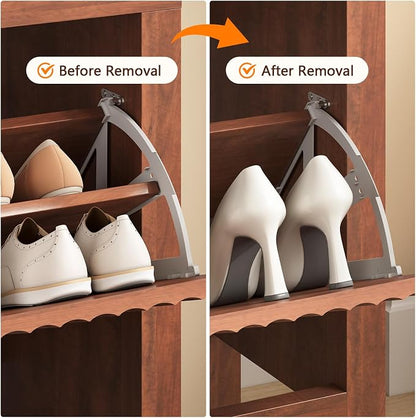 47" Fluted Shoe Cabinet Stoarge - Image 7