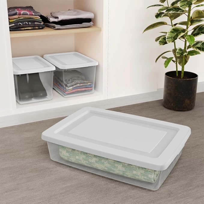 Sterilite 12 Pack Storage Boxes, Lightweight Home Organizers - Image 6