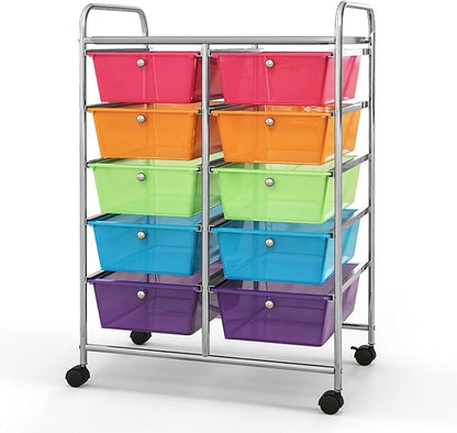 Giantex 10 Drawers Rolling Cart, Classroom Organizers, Storage Cart - Image 10