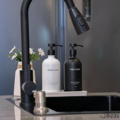 Glass Kitchen Soap Dispenser Set - Image 4