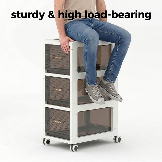 Bathroom Storage with Drawers, 11.8" Wide Slim Storage Cabinet | Freestanding - Image 5