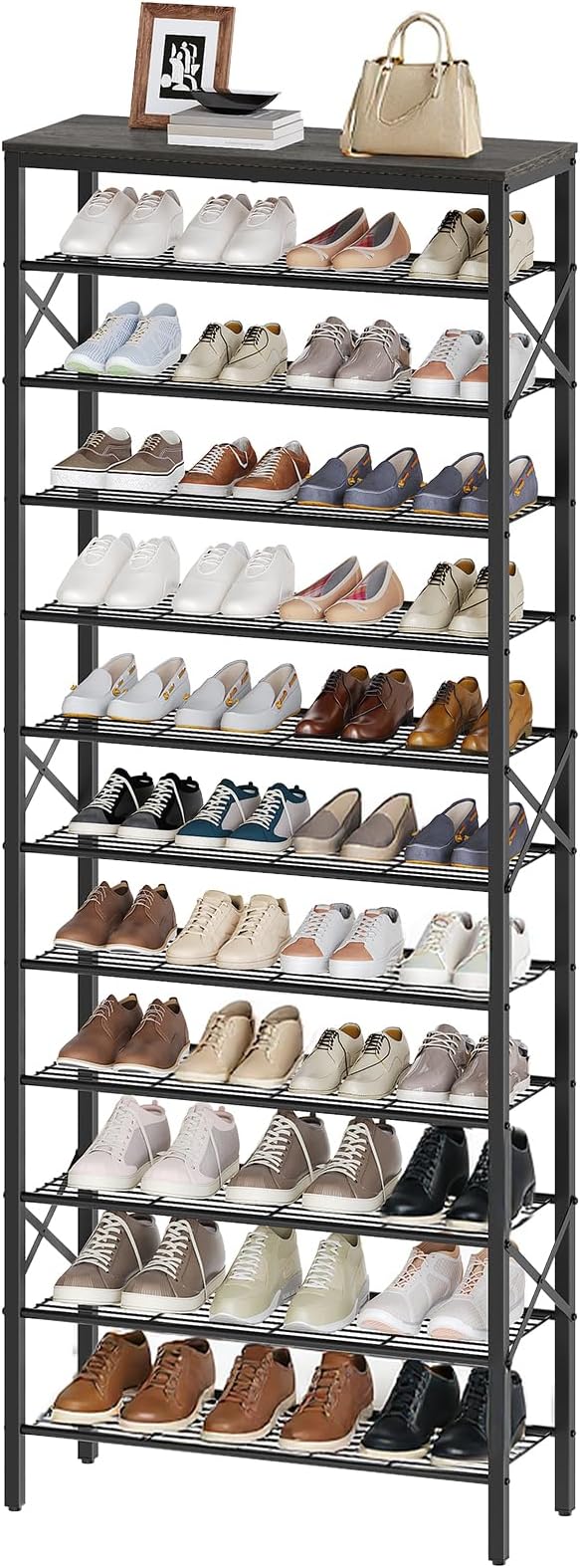 YATINEY 12 Tier Shoe Rack, Large Capacity Shoe Storage Organizer Holds 48 Pairs - Image 9