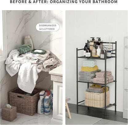 3-Tier Freestanding Bathroom Storage Shelf, Storage Shelves Organizer - Image 5