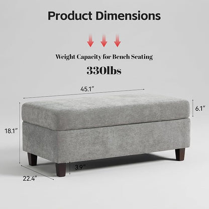GENTEACO 45" Storage Ottoman Bench - Image 2
