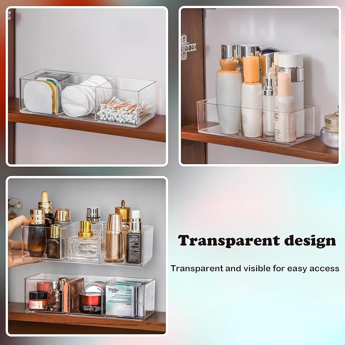 Acrylic Organizer 4-piece Makeup Organizer Countertop - Image 3