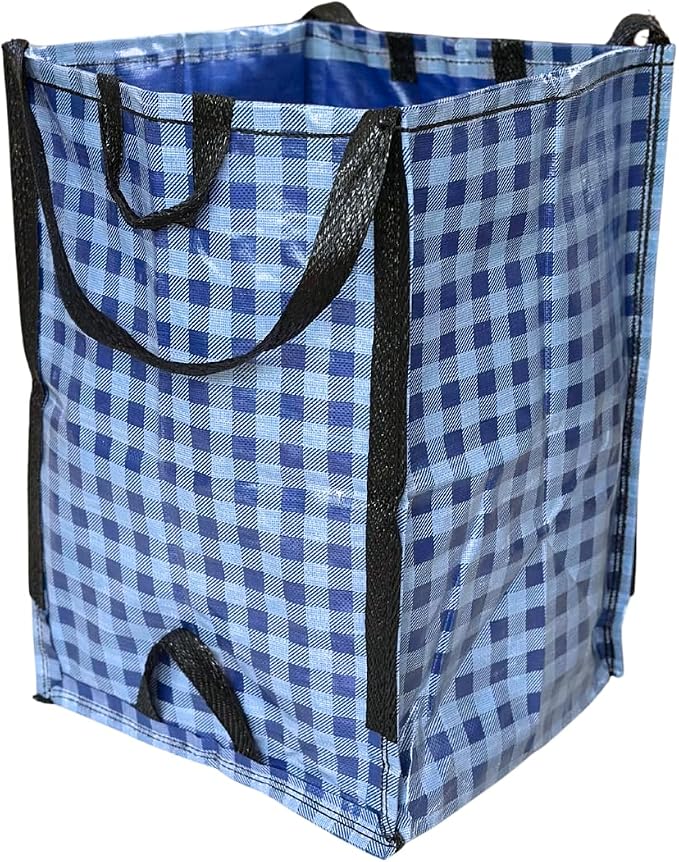 DURASACK Heavy Duty Home and Yard Bags, Gingham Blue by DURASACK