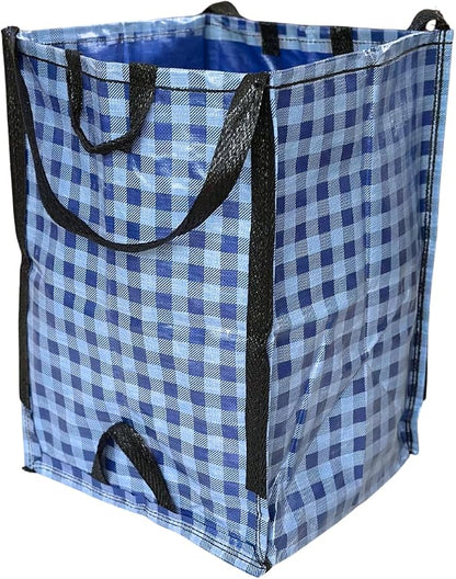 DURASACK Heavy Duty Home and Yard Bags, Gingham Blue by DURASACK