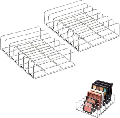 2-Pack Acrylic Makeup Palette Organizer, 7-Slot Eyeshadow Palette Storage by Unknown