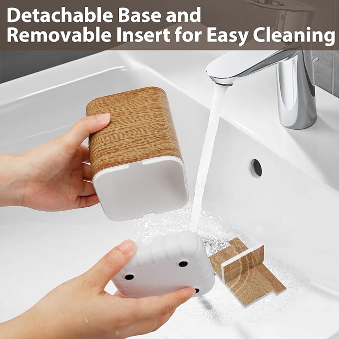 Boperzi Toothbrush Holders for Bathrooms Organizer Countertop, Detachable - Image 2