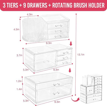ShineMe Clear Makeup Organizer - Image 2