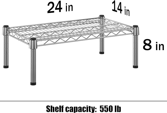 14" Deep x 24" Wide x 8" Height Wire Shelving Kit | 1-Tier | NSF Commercial - Image 3