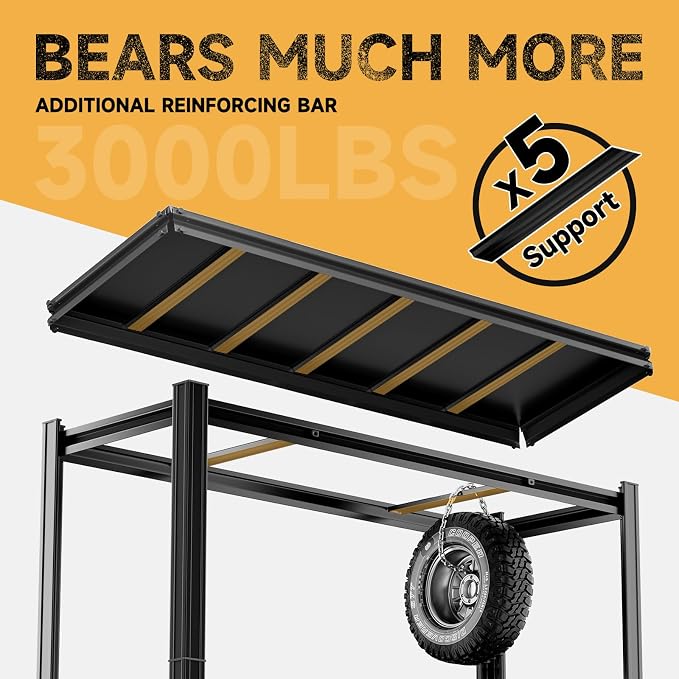 5-Tier 60" W x 20" D x 72" H Garage Shelving Metal Storage Rack 3000LBS Garage - Image 5