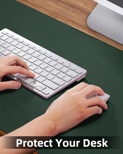 Leather Desk Pad Protector, Large Mat, Mouse Pad, Non-Slip PU Leather Blotter - Image 3