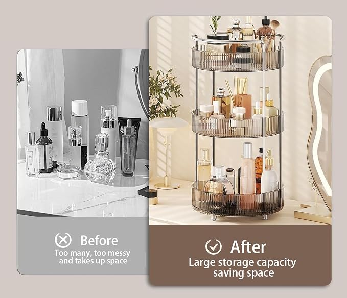 360° Rotating Makeup Organizer for Vanity, Skincare Perfume Organizers and - Image 6