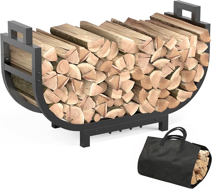 30 Inch Firewood Rack Outdoor Indoor by GAVISCITY