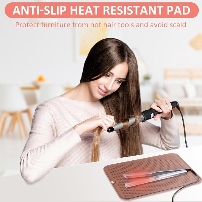Quccefods Heat Resistant Mat Large Silicone Hot Hair Tools Mat - Image 2