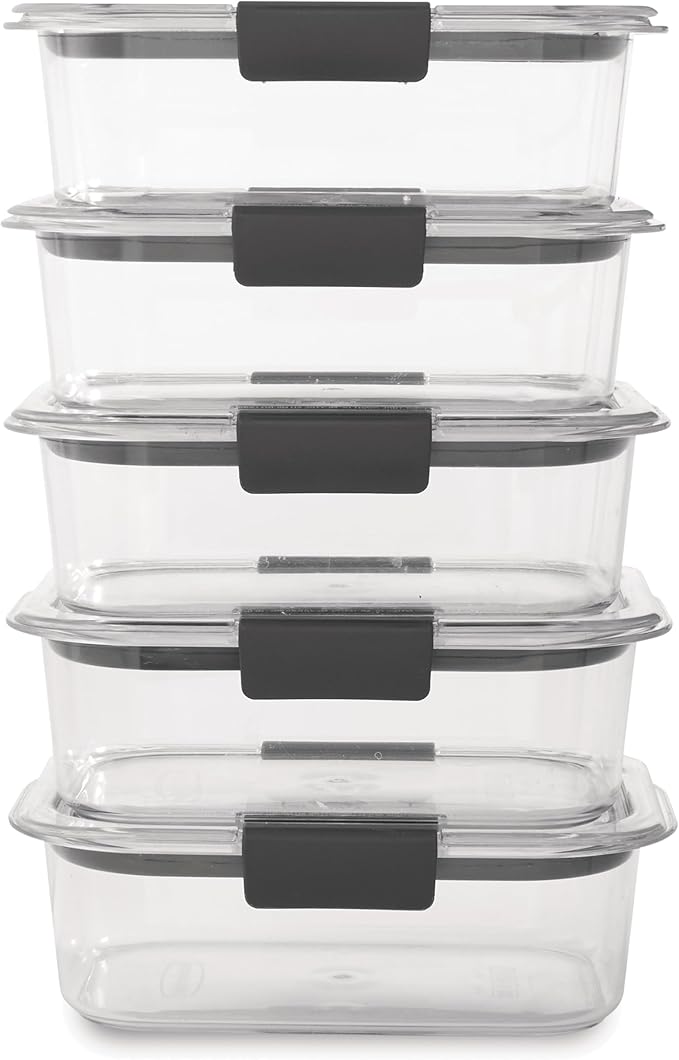 Rubbermaid Brilliance Food Storage Containers BPA Free Airtight Lids Ideal - Image 2