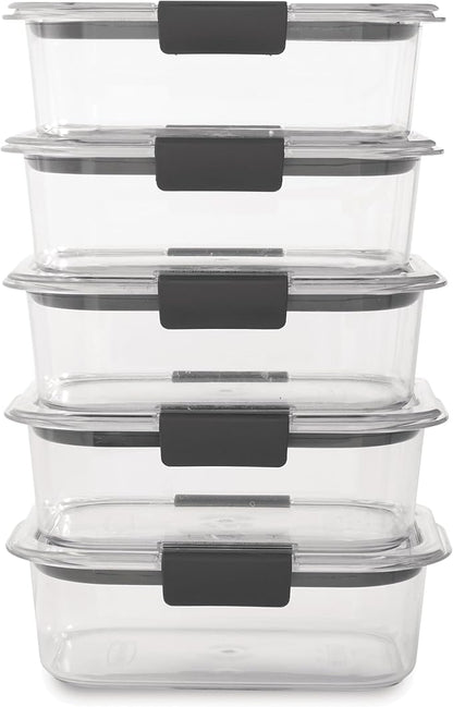 Rubbermaid Brilliance Food Storage Containers BPA Free Airtight Lids Ideal - Image 2