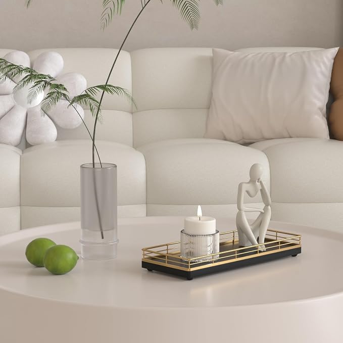 Wooden Decorative Tray, Oak 11.2" L Coffee Table Tray - Image 6
