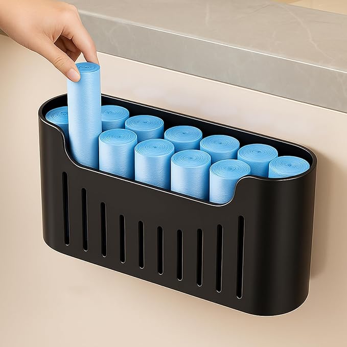 Kitchen Cabinet Door Storage Box, Self-Adhesive Wall-Mounted Storage Box by Unknown
