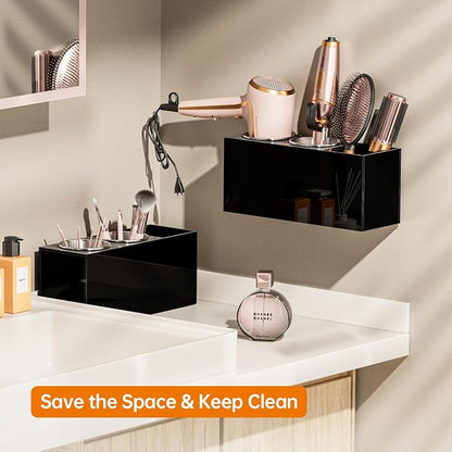 Hair Tool Organizer Acrylic: Hair Dryer Holder Wall Mount - Image 5