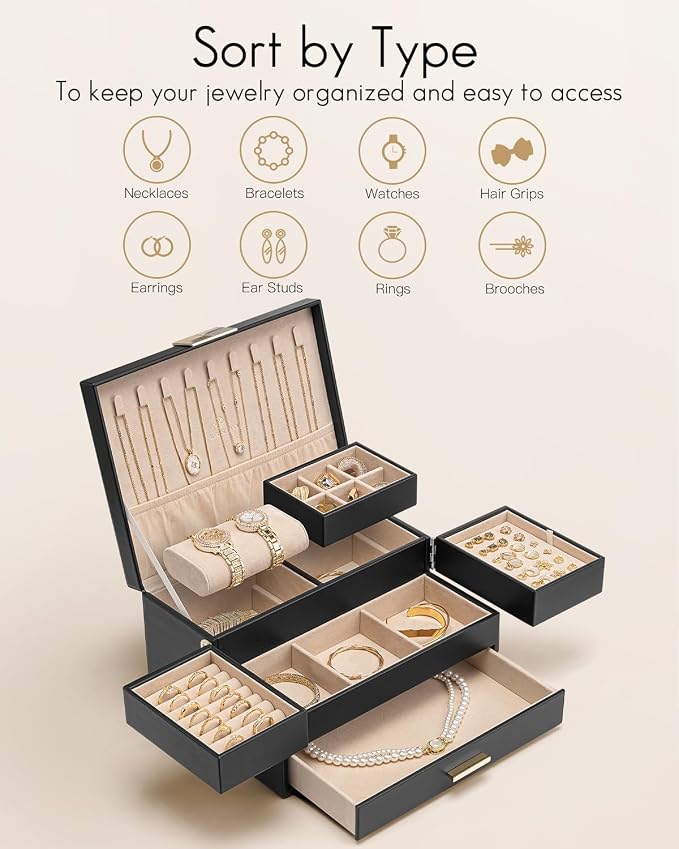 Vlando 3 Layer Jewelry Box - Image 3