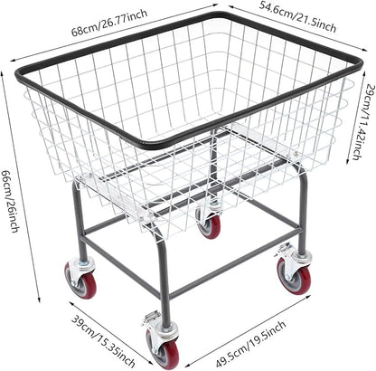 Heavy Duty Steel Wire Laundry Cart - Image 6