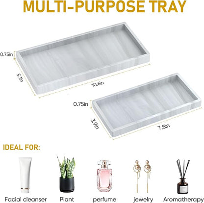 Bathroom Counter Tray, EG-SIPRO High-Grade Thickened Silicone Bathroom Vanity - Image 5