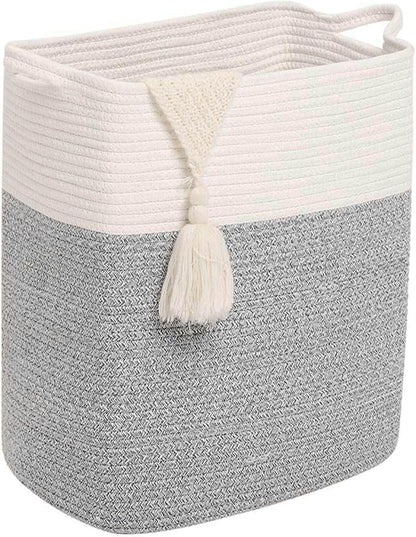 Tall Laundry Basket With Handles, Woven Cotton Rope Big Laundry Hamper Sorters - Image 2