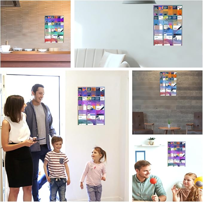 Iridescent Acrylic Wall Mounted Brochure Holder, 6 Magazine Holders and 12 - Image 8