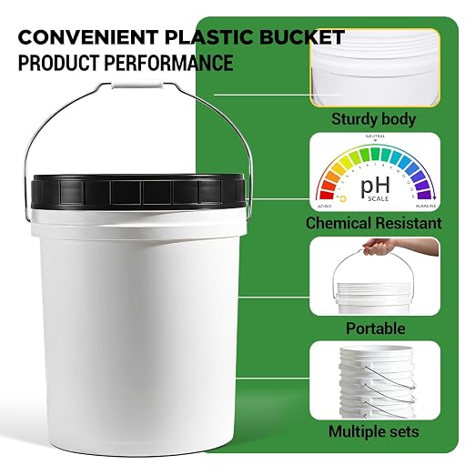 DEMORA 5 Gallon Food Grade Plastic Bucket - Image 4