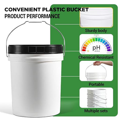 DEMORA 5 Gallon Food Grade Plastic Bucket - Image 4