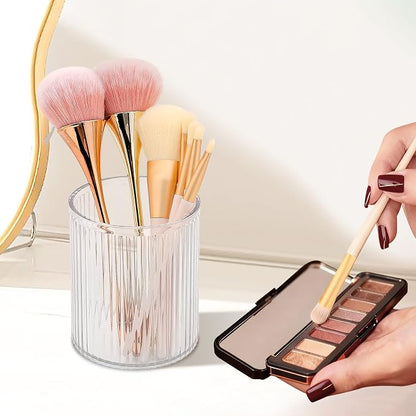 DASITON Makeup Brush Holder Organizer, Acrylic Makeup Brush Cup, Vintage - Image 2