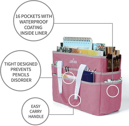 JJRING Craft Organizer Tote Bag, Large Art Storage Caddy - Image 4