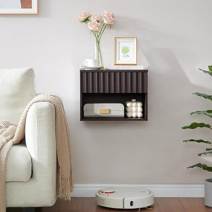 Floating Nightstand with Fluted Drawer - Image 7
