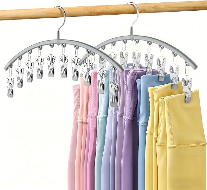 Volnamal Legging Organizer for Closet, Metal Yoga Pants Hanger w/Rubber Coated by Volnamal