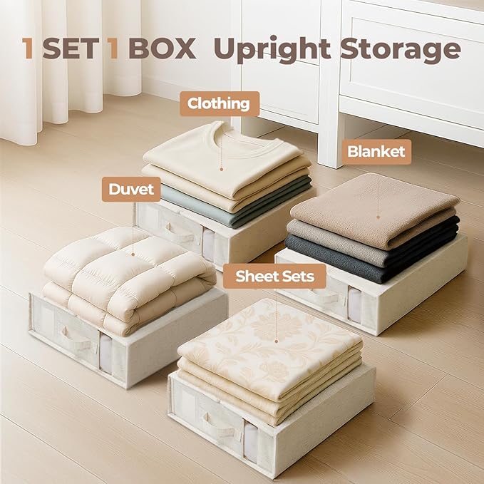 6Pack Linen Sheet Organizers and Storage - Image 6