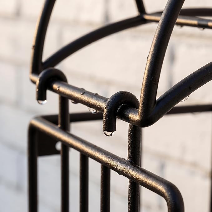 Garden Hose Holder, Wall Mounted Metal Garden Hose Holder - Image 3