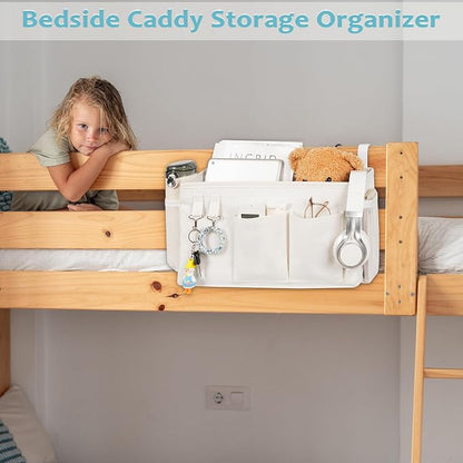 Loghot Bedside Caddy/Bedside Storage Bag Hanging Organizer - Image 6