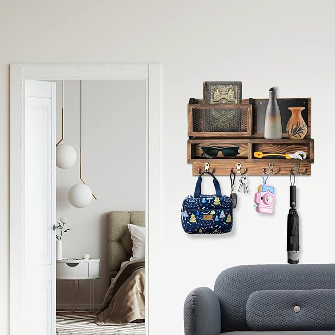Key Holder for Wall, Mail Organizer Wall Mount - Image 2