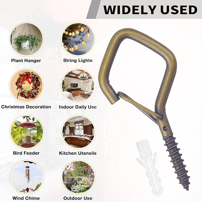 10 PCS Eye Screw Hooks for Hanging Heavy Duty - Image 2