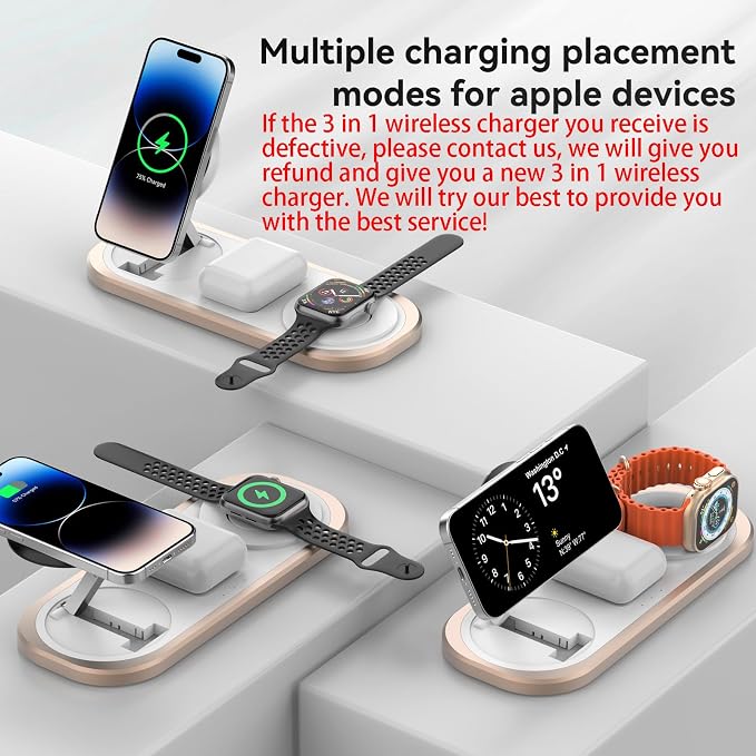 3 in 1 Fast Wireless Charger Stand - Image 4