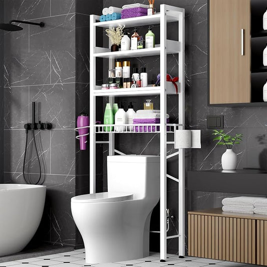 Over The Toilet Storage Cabinet, 4 Tier Bathroom Organizer and Storage by Unknown